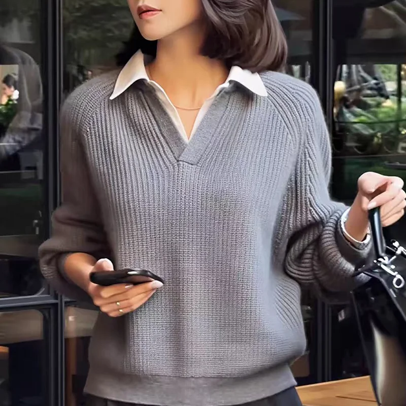 Кашемировый свитер, женский свитер с v-образным вырезом, 100% шерсть, женский вязаный пуловер, корейская версия, модный хит продаж, женский свитер
Кашемировый свитер, женский свитер с v-образным вырезом, 100% шерсть, женский вязаный пуловер, корейская версия, модный хит продаж, женский свитер