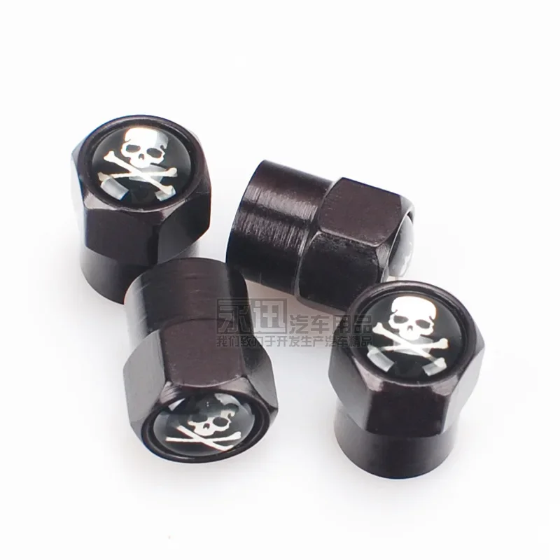 Car tire valve cover, skull logo with label mini universal wheel cap decorative products
Car tire valve cover, skull logo with label mini universal wheel cap decorative products