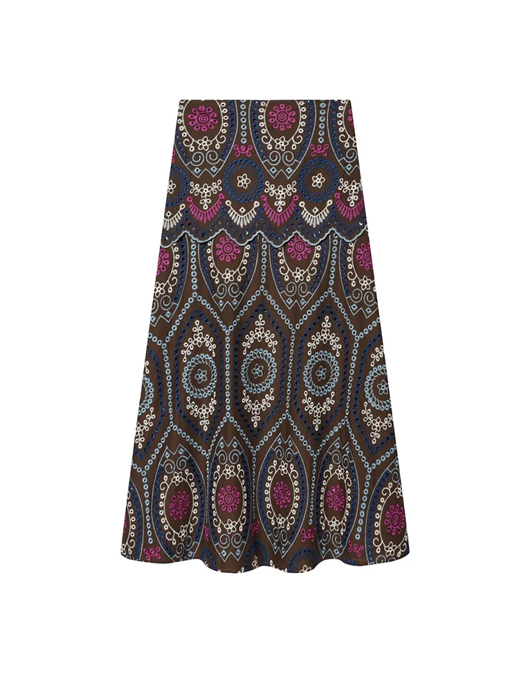 Women Bohemian Embroidered A-Line Long Skirt Summer High Waist Ethnic Floral Cutout Skirts
Women Bohemian Embroidered A-Line Long Skirt Summer High Waist Ethnic Floral Cutout Skirts