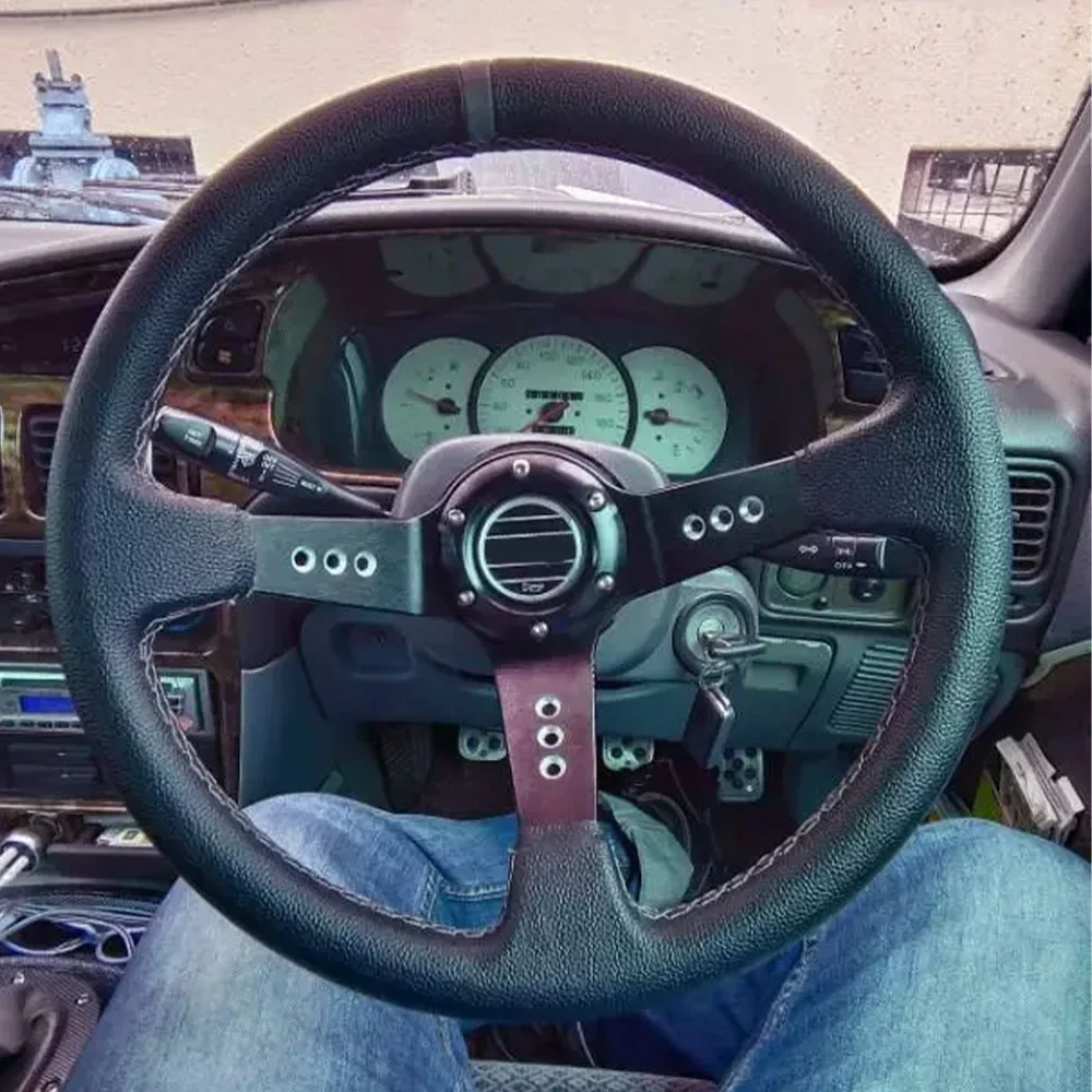 Steering Wheel 14 Inch 350MM 6 Hole Horn Racing Drifting Sport Car Accessorie Universal Auto Pvc Black Grey Ring Steering Wheel
Steering Wheel 14 Inch 350MM 6 Hole Horn Racing Drifting Sport Car Accessorie Universal Auto Pvc Black Grey Ring Steering Wheel