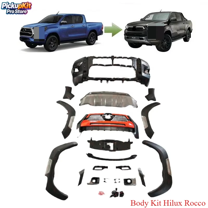 Качественный комплект обвеса 4x4 для внедорожника Hilux Rocco: передний бампер и стайлинг
Качественный комплект обвеса 4x4 для внедорожника Hilux Rocco: передний бампер и стайлинг