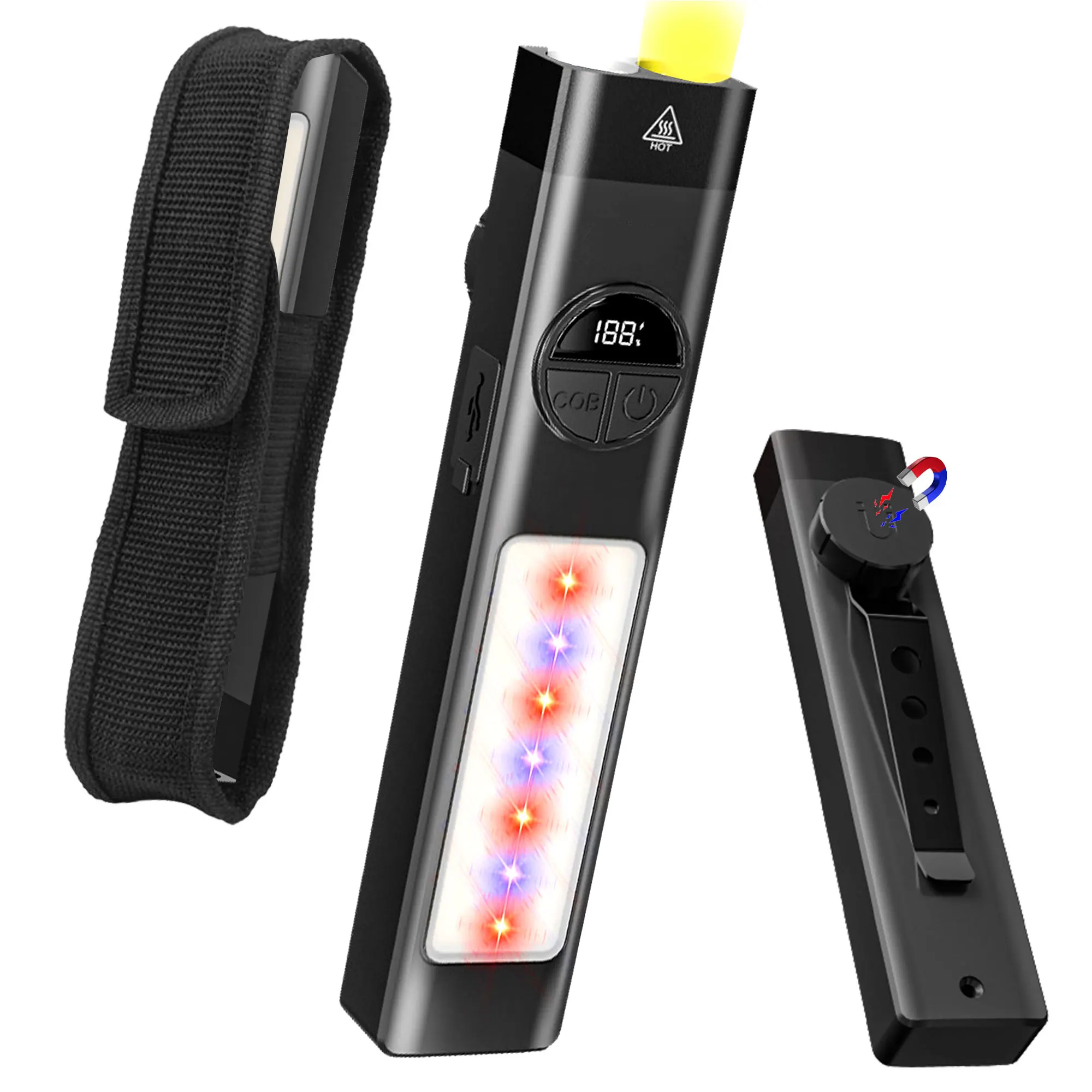 Commander S1 Portable EDC Flashlight With Pen Clip 8 Modes Rechargeable torch 395nm UV Light Waterproof Outdoor Emergency Lamp
Commander S1 Portable EDC Flashlight With Pen Clip 8 Modes Rechargeable torch 395nm UV Light Waterproof Outdoor Emergency Lamp