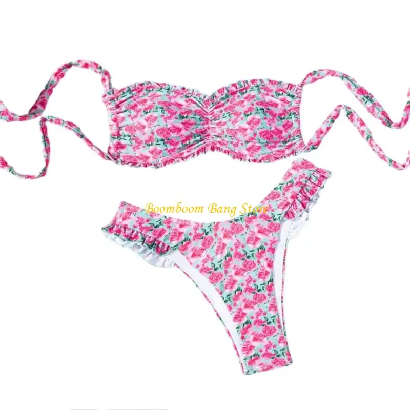 270C 2 Piece Ruffled Tankini Set For Women Floral Print Swimwear Separate Design Comfortable Wear Beachwear
270C 2 Piece Ruffled Tankini Set For Women Floral Print Swimwear Separate Design Comfortable Wear Beachwear