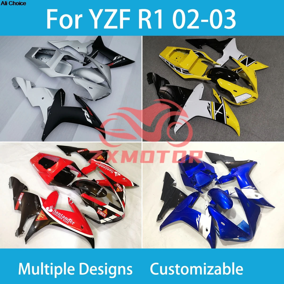 New YZF R1 2002 2003 Fairing Kit for YAMAHA R1 02 03 Free Customization 100% Fit Full Motorcycle Fairings Body Set Parts
New YZF R1 2002 2003 Fairing Kit for YAMAHA R1 02 03 Free Customization 100% Fit Full Motorcycle Fairings Body Set Parts