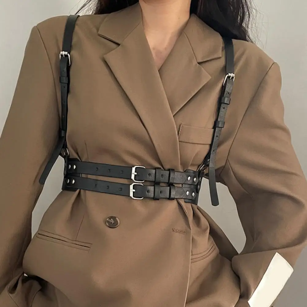 Women Punk Waistband Leather Suspenders Body Bondage Bra Cage Lingerie Strap Belt Hip Hop Faux Leather Party Daily Harness
Women Punk Waistband Leather Suspenders Body Bondage Bra Cage Lingerie Strap Belt Hip Hop Faux Leather Party Daily Harness