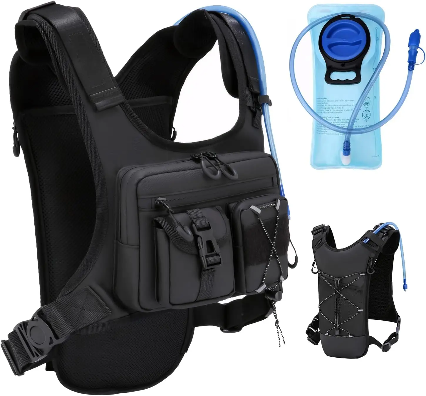 Running Hydration Vest Backpack, Lightweight Chest Pack with 2.0L Water Bladder for Hiking Cycling Marathon Women Men
Running Hydration Vest Backpack, Lightweight Chest Pack with 2.0L Water Bladder for Hiking Cycling Marathon Women Men