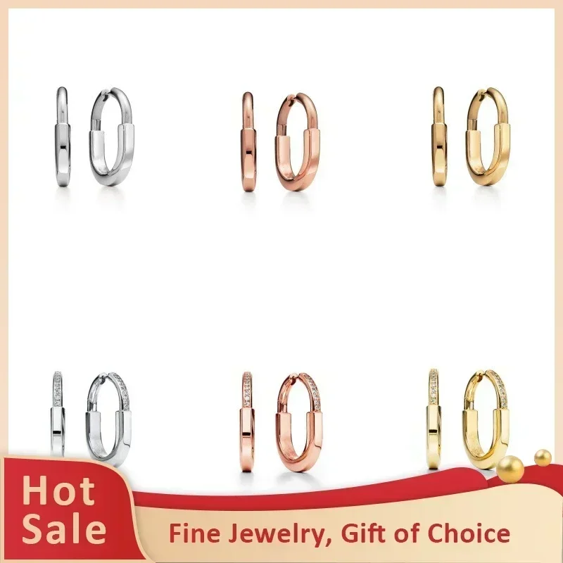 2025 New Arrival: 925 Sterling Silver Oval Diamond Hoop Earrings - Trendy Lock Design, Perfect for Women's Party Gifts
2025 New Arrival: 925 Sterling Silver Oval Diamond Hoop Earrings - Trendy Lock Design, Perfect for Women's Party Gifts