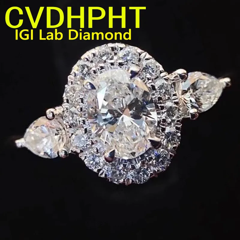 IGI Lab Growing Diamond Ring Oval D Color 1 2 3Ct Solid 14K White Gold Ring Diamond wedding ring Factory Engagement Ring
IGI Lab Growing Diamond Ring Oval D Color 1 2 3Ct Solid 14K White Gold Ring Diamond wedding ring Factory Engagement Ring