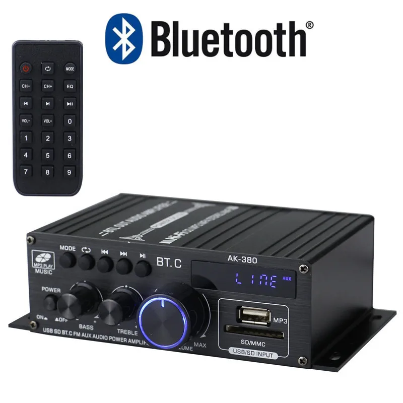 Stereo Sound Bluetooth Amplifier 2.0 Channel 12V5A Power HiFi Amp Receiver Digital Audio BASS Speaker with FM Antenna
Stereo Sound Bluetooth Amplifier 2.0 Channel 12V5A Power HiFi Amp Receiver Digital Audio BASS Speaker with FM Antenna
