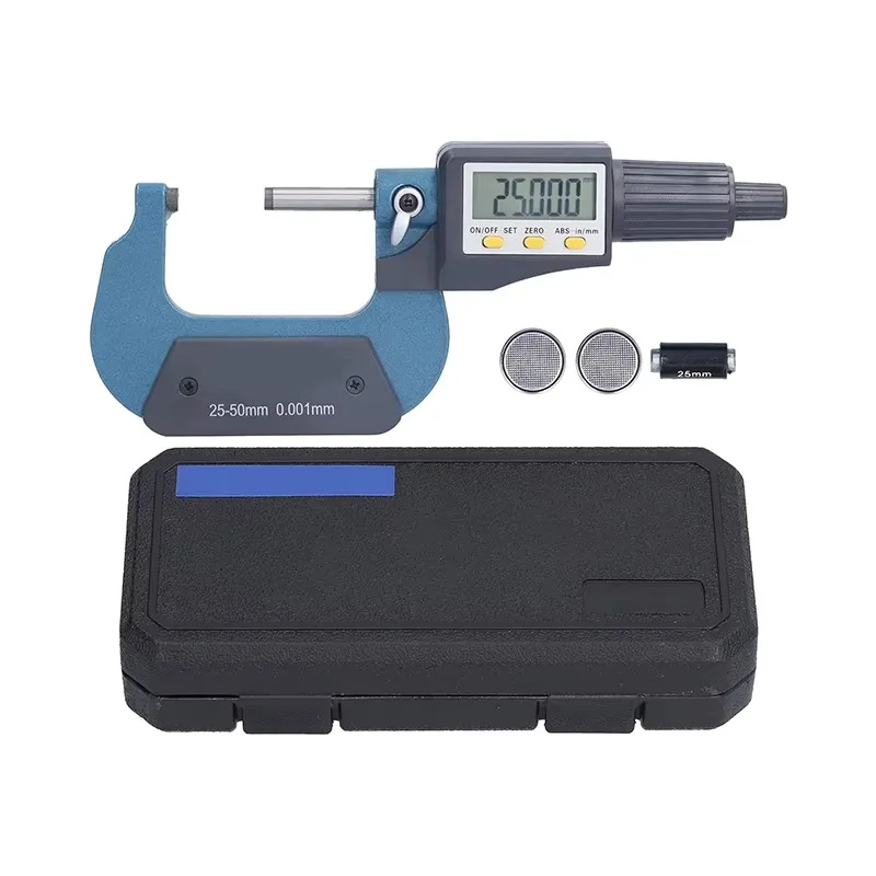 Precision digital electronic caliper tool 0-25mm IP54 waterproof micrometer for machining metal materials with 0.001mm accuracy
Precision digital electronic caliper tool 0-25mm IP54 waterproof micrometer for machining metal materials with 0.001mm accuracy