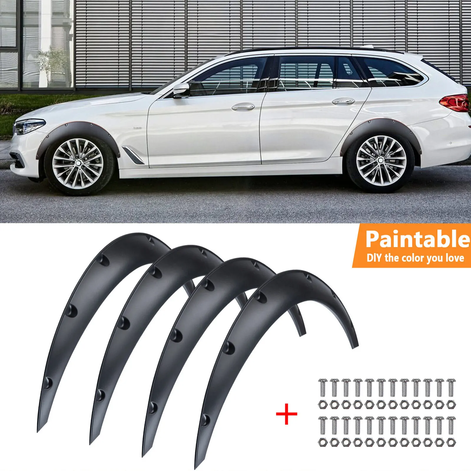 4PCS Fender Flares Extra Wide Body Kit Wheel Arches For BMW-5-Series Touring2018
4PCS Fender Flares Extra Wide Body Kit Wheel Arches For BMW-5-Series Touring2018
