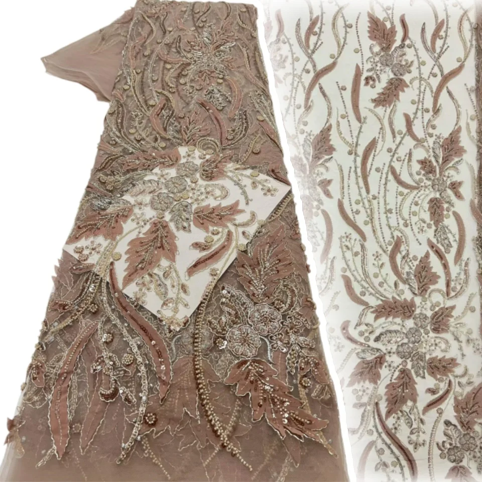 Elegant African Sequin Tulle Embroidered Lace Fabric 2026 French Beaded Lace Fabric Nigerian Bridal Wedding Dress Material 3119
Elegant African Sequin Tulle Embroidered Lace Fabric 2026 French Beaded Lace Fabric Nigerian Bridal Wedding Dress Material 3119