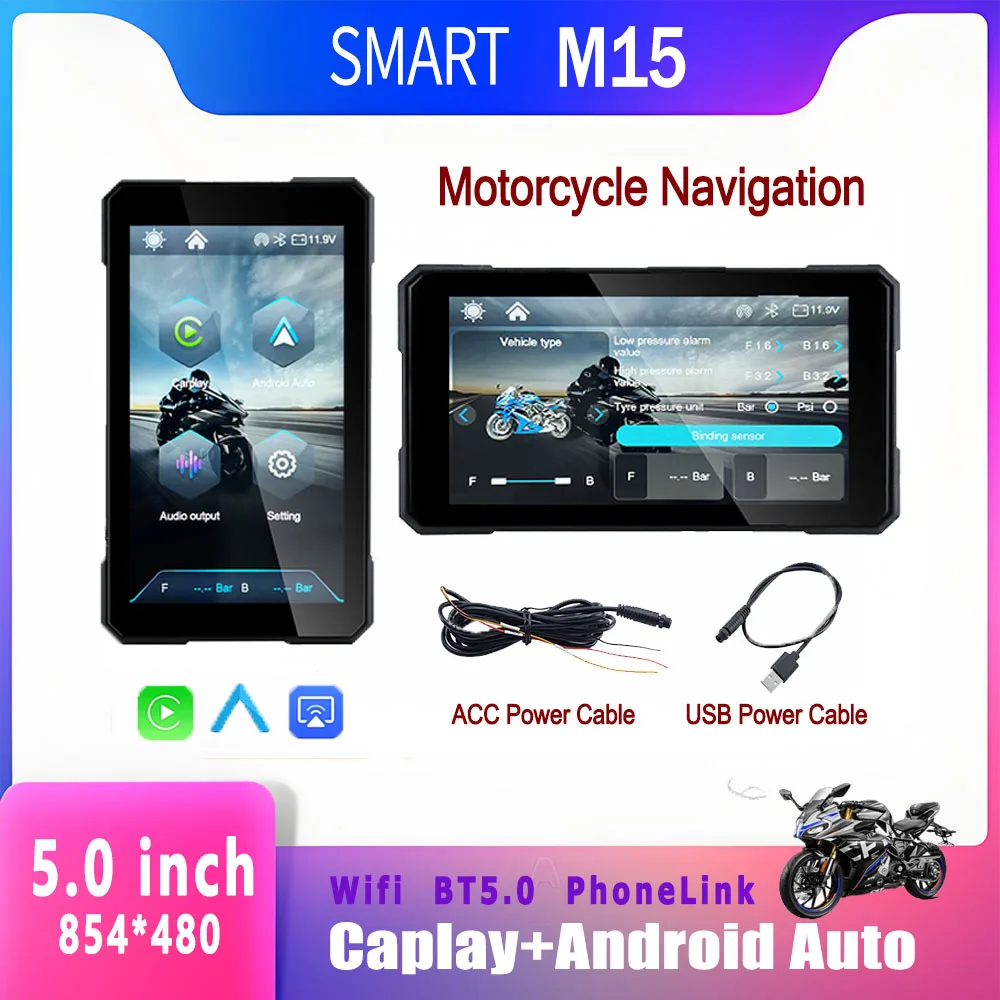 SMART 5.0 inch Wireless CarPlay Motorcycle Dashboard GPS Navigation Moto Android Auto Portable Digital Removable Display Screen
SMART 5.0 inch Wireless CarPlay Motorcycle Dashboard GPS Navigation Moto Android Auto Portable Digital Removable Display Screen