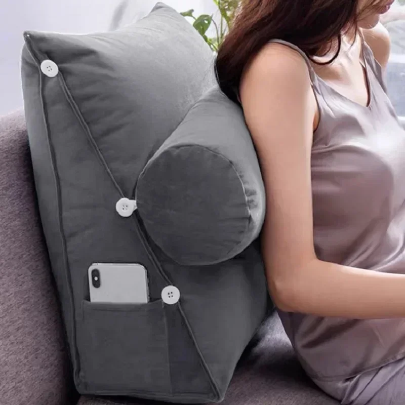 Reading Backrest Triangular Lumbar Support Cushion with Headrest Plush Back Pillow for Pain Relief Sofa Bed Chair Waist Cushion
Reading Backrest Triangular Lumbar Support Cushion with Headrest Plush Back Pillow for Pain Relief Sofa Bed Chair Waist Cushion