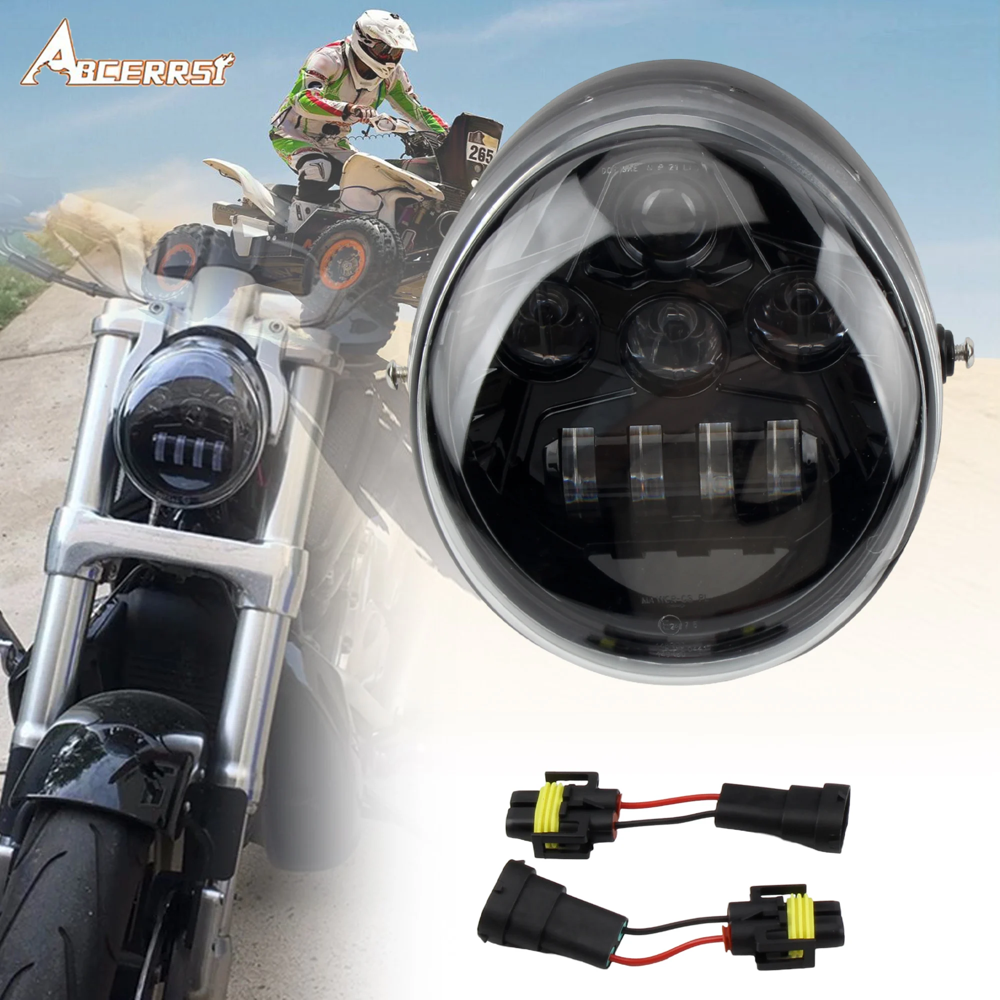 Motorcycle Led Headlight Lamp For Harley V Rod VRSCF VRSC VRSCR 2002-2017 Motocross Accessories Halo Ring DRL 60W HI/Low Beam
Motorcycle Led Headlight Lamp For Harley V Rod VRSCF VRSC VRSCR 2002-2017 Motocross Accessories Halo Ring DRL 60W HI/Low Beam