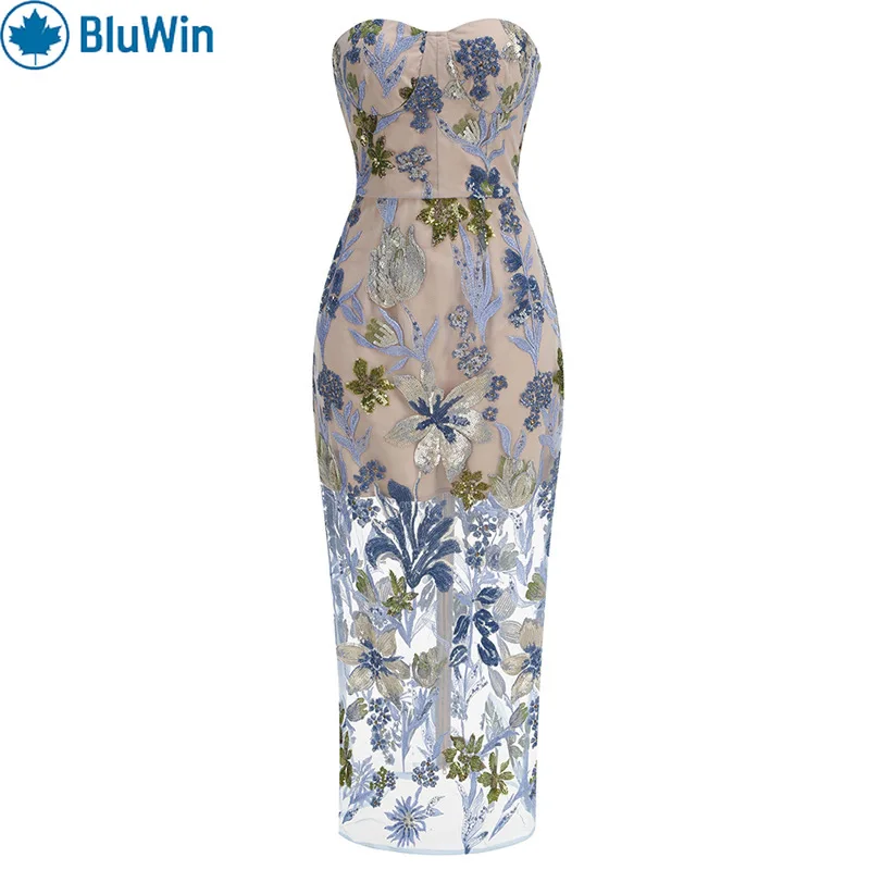 BluWin Sexy Embroidered Sequin Floral Strapless Corset Gown – European High-End Party Evening Dress Long
BluWin Sexy Embroidered Sequin Floral Strapless Corset Gown – European High-End Party Evening Dress Long
