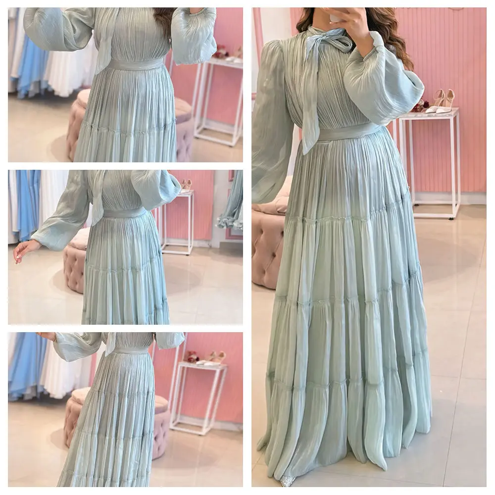 customization O-Neck Evening Dresses Full Sleeve Saudi Pleat A-Line Prom Gown Muslim Long Floor-Length Party Dress
customization O-Neck Evening Dresses Full Sleeve Saudi Pleat A-Line Prom Gown Muslim Long Floor-Length Party Dress