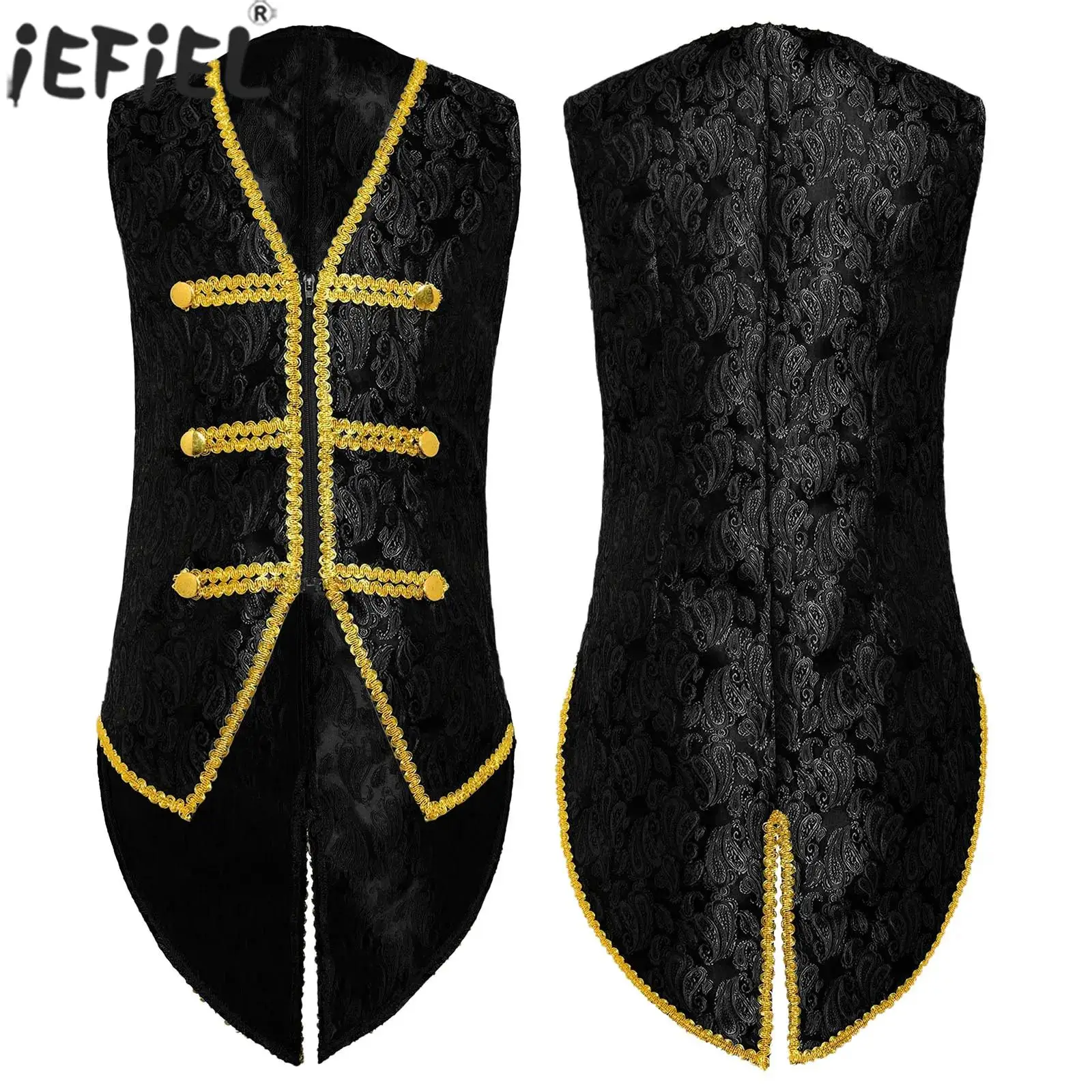 Kids Boys Medieval Renaissance Vintage Steampunk Vest Tailcoat Velvet Victorian Waistcoat Jacket for Halloween Carnival Party
Kids Boys Medieval Renaissance Vintage Steampunk Vest Tailcoat Velvet Victorian Waistcoat Jacket for Halloween Carnival Party
