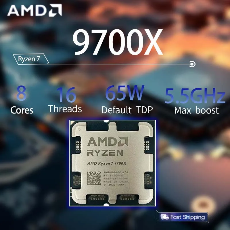 Процессор AMD Ryzen 7 9700X, 5,5 ГГц, 8 ядер, 16 потоков, 40 МБ, игровой кэш-памяти, 4 нм, разъем AM5, TDP, 65 Вт, игровой процессор R7 9700X
Процессор AMD Ryzen 7 9700X, 5,5 ГГц, 8 ядер, 16 потоков, 40 МБ, игровой кэш-памяти, 4 нм, разъем AM5, TDP, 65 Вт, игровой процессор R7 9700X