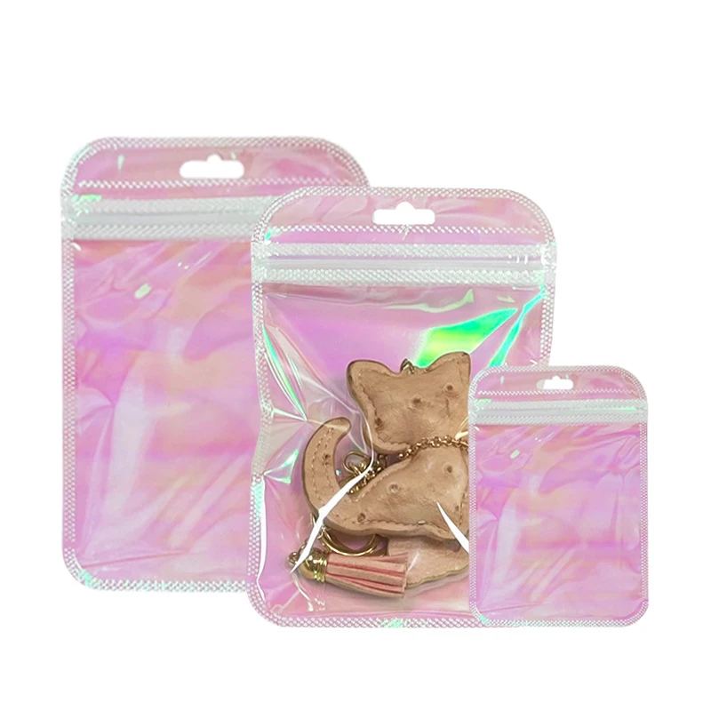 Reusable Laser Iridescent Zip Lock Bags, Clear Plastic Packaging Pouch, Jewelry Cosmetic Holographic Storage Bag with Hook,120pc
Reusable Laser Iridescent Zip Lock Bags, Clear Plastic Packaging Pouch, Jewelry Cosmetic Holographic Storage Bag with Hook,120pc