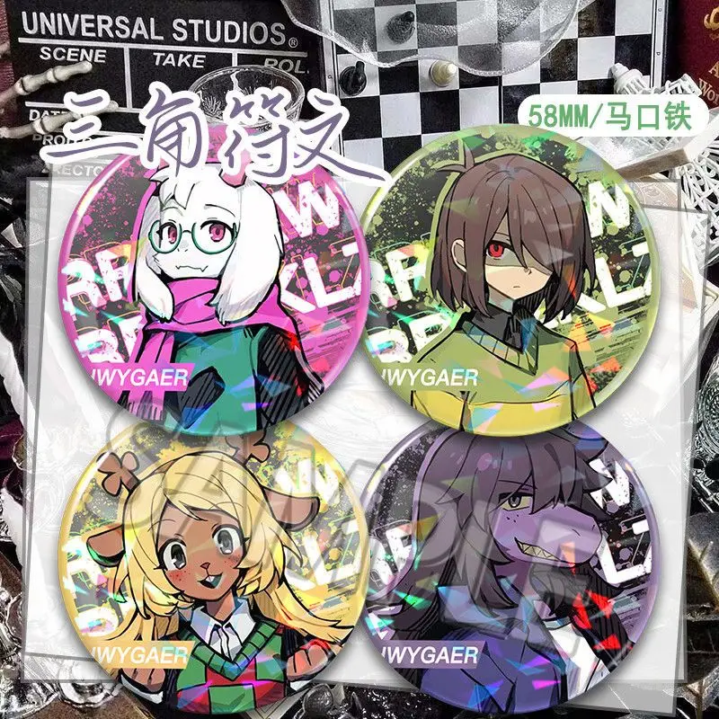 4PCS Hot Pixel Game Deltarune Series 58MM Reflective Badge Creativity Cartoon Character Kris Printing Exquisite Badge Fans Gift
4PCS Hot Pixel Game Deltarune Series 58MM Reflective Badge Creativity Cartoon Character Kris Printing Exquisite Badge Fans Gift
