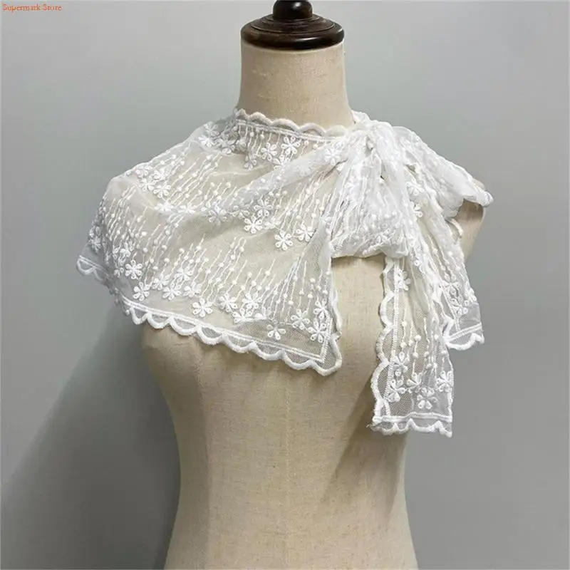 Q5WE Women's Shawl Wrap Casual Flower Lace Scarf Mini Capes Knot Shoulder Faux Collar
Q5WE Women's Shawl Wrap Casual Flower Lace Scarf Mini Capes Knot Shoulder Faux Collar