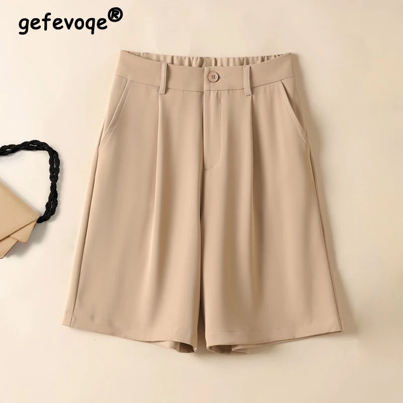 Women Korean Fashion High Waist Business Casual Suit Shorts 2023 Summer Y2K Loose Streetwear Straight Wide Leg Knee Length Pants
Women Korean Fashion High Waist Business Casual Suit Shorts 2023 Summer Y2K Loose Streetwear Straight Wide Leg Knee Length Pants