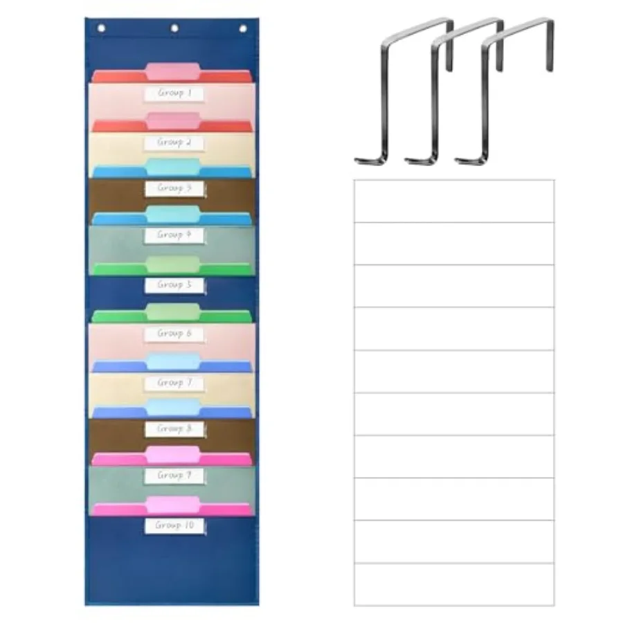 10 Pockets File Storage Pocket Chart, Hanging Wall File Organizer with10 Nametag for Classroom and Office, Organize Assignments
10 Pockets File Storage Pocket Chart, Hanging Wall File Organizer with10 Nametag for Classroom and Office, Organize Assignments