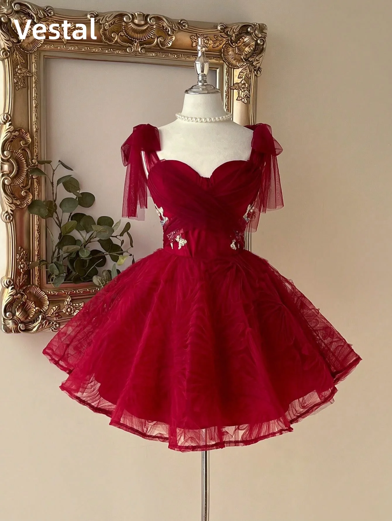 Red Sweetheart Homecoming Dress with Bow Straps Ruffled Tulle Prom Dress Mini Birthday Cocktail Party Customized
Red Sweetheart Homecoming Dress with Bow Straps Ruffled Tulle Prom Dress Mini Birthday Cocktail Party Customized