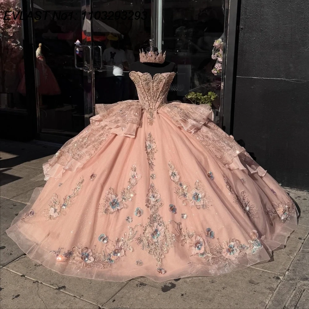 Индивидуальное розовое бальное платье EVLAST 2026 для Quinceañera с блестящими цветочными аппликациями, бисером и бантом, для Sweet 16, Vestidos De 15 Anos AQ222
Индивидуальное розовое бальное платье EVLAST 2026 для Quinceañera с блестящими цветочными аппликациями, бисером и бантом, для Sweet 16, Vestidos De 15 Anos AQ222