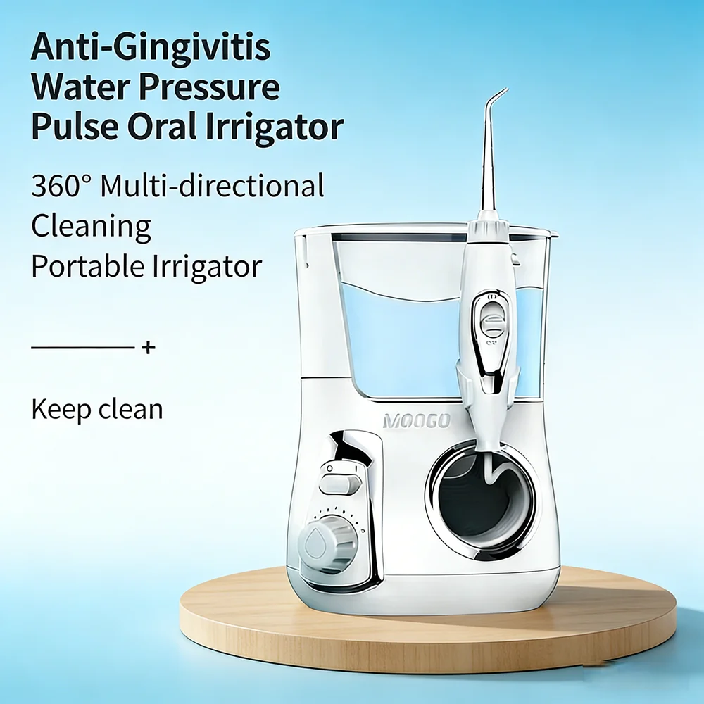 Desktop Electric Oral Irrigator 10Custom Modes 800ML Big Tank Water Flosser Dental Cleaner Kit with 5Nozzles for Home Oral Care
Desktop Electric Oral Irrigator 10Custom Modes 800ML Big Tank Water Flosser Dental Cleaner Kit with 5Nozzles for Home Oral Care