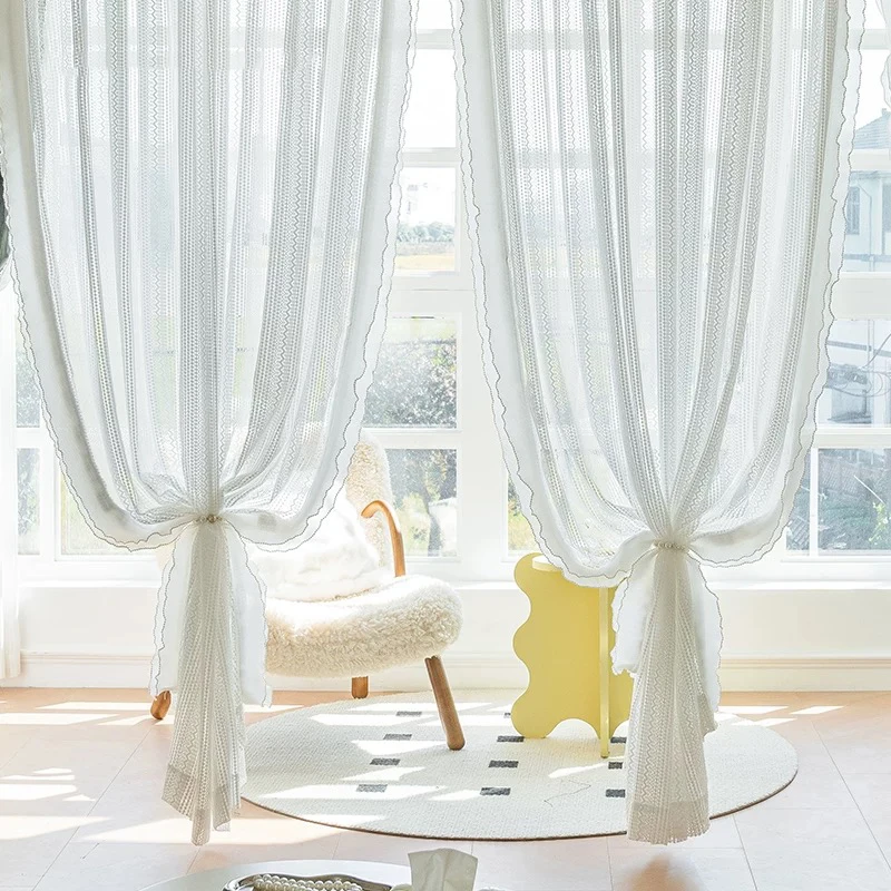 French White Hollow Pearl Lace Curtains For Bedroom, White Lace Sheer Curtains For Living Rooms Balcony, Home Window Curtains
French White Hollow Pearl Lace Curtains For Bedroom, White Lace Sheer Curtains For Living Rooms Balcony, Home Window Curtains