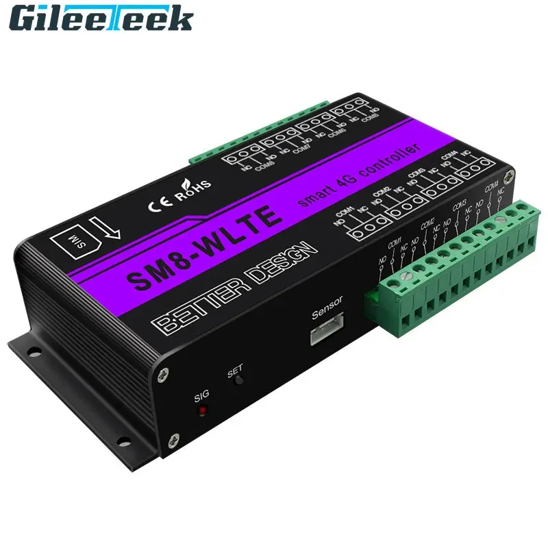 SM8-WLTE SMS 4G GSM Wireless-Relay Switch Module GSM Relay Switch Smart Life 4G Relay Module For Gate Opener Motor Control
SM8-WLTE SMS 4G GSM Wireless-Relay Switch Module GSM Relay Switch Smart Life 4G Relay Module For Gate Opener Motor Control