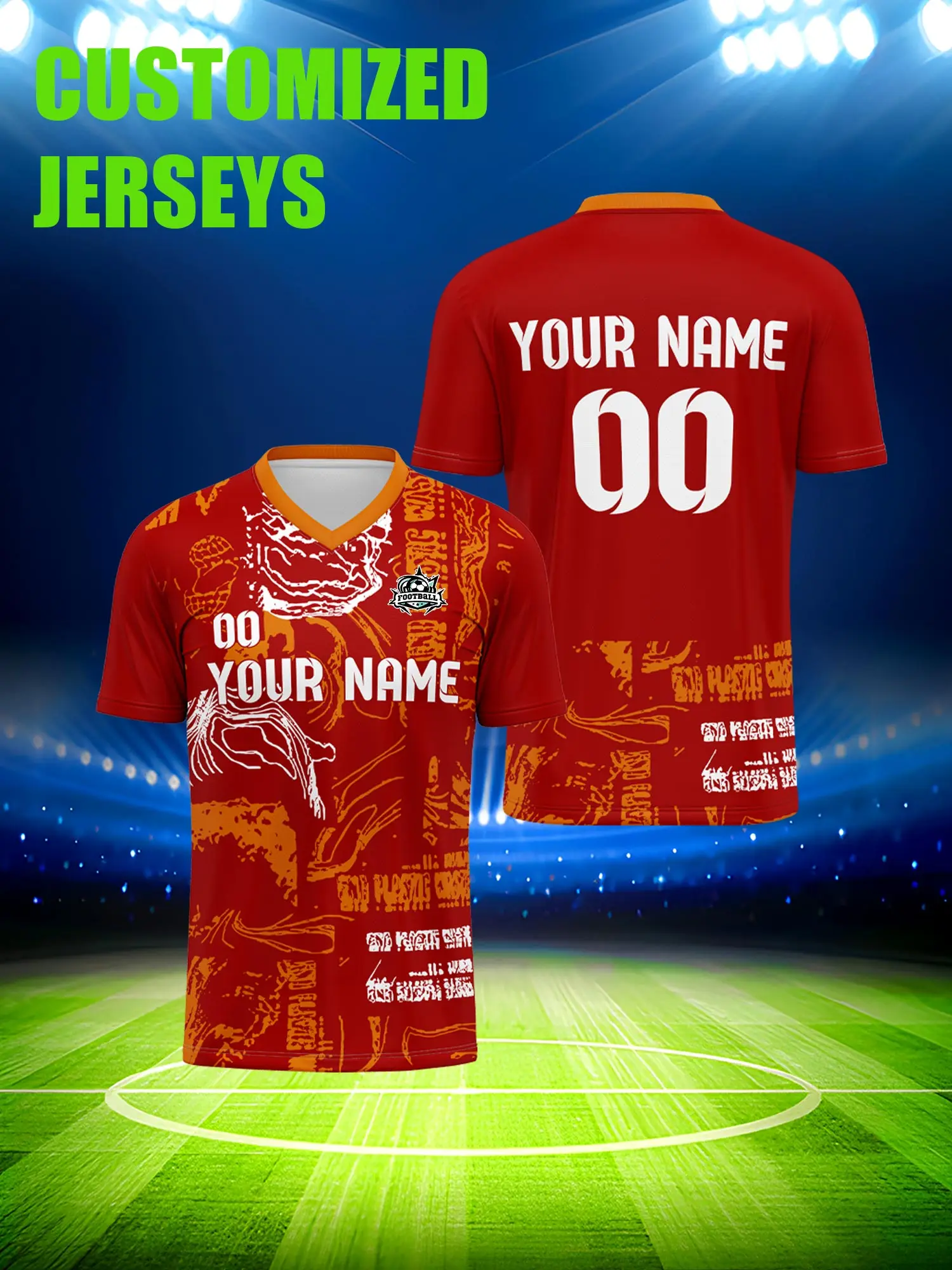 Футбольная форма на заказ с индивидуальным изображением, номером и именем, креативный уникальный графический принт для команды
Футбольная форма на заказ с индивидуальным изображением, номером и именем, креативный уникальный графический принт для команды