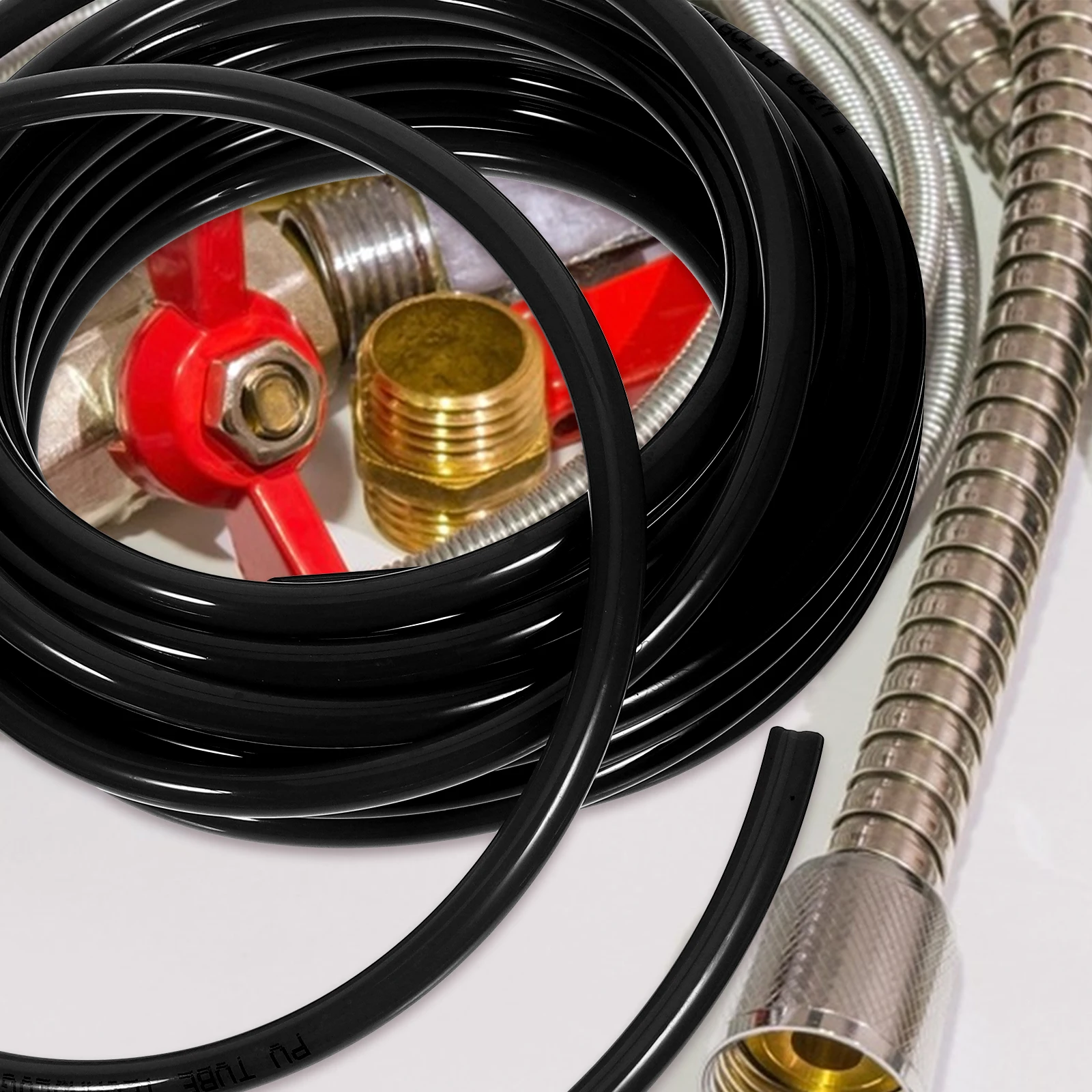 PU Hose 10m Black TPU Tube Pneumatic Tubing Compressed High Compressor Exhaust Hose Pipe
PU Hose 10m Black TPU Tube Pneumatic Tubing Compressed High Compressor Exhaust Hose Pipe