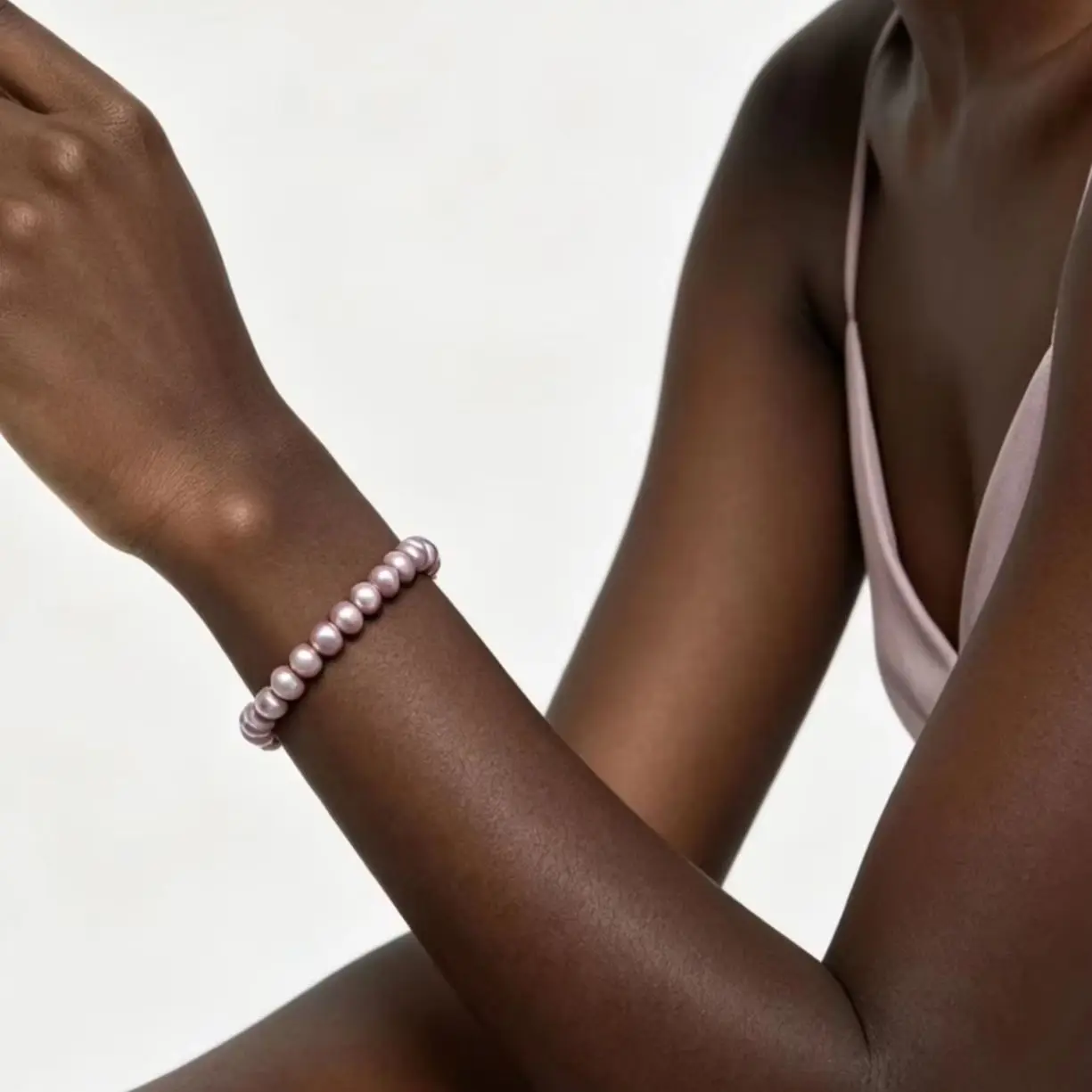 Purple Freshwater Pearl Stretch Bracelet Elastic Beaded Design
Purple Freshwater Pearl Stretch Bracelet Elastic Beaded Design