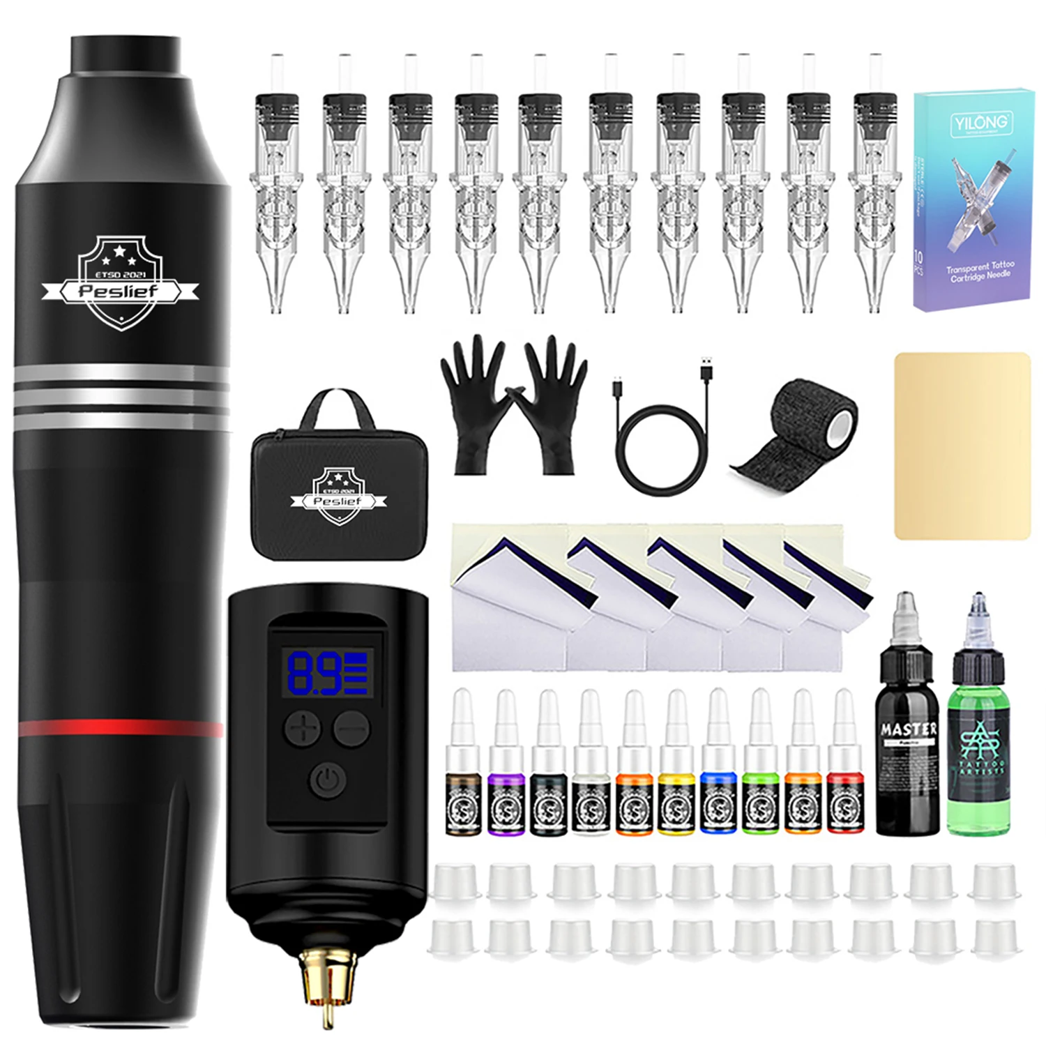 YILONG 1500MAH Large Battery Tattoo Kit Cool Tattoo Pen Kit For Permanent Makeup Tattoo Machine Kit Wireless Tattoo Gun Kit
YILONG 1500MAH Large Battery Tattoo Kit Cool Tattoo Pen Kit For Permanent Makeup Tattoo Machine Kit Wireless Tattoo Gun Kit