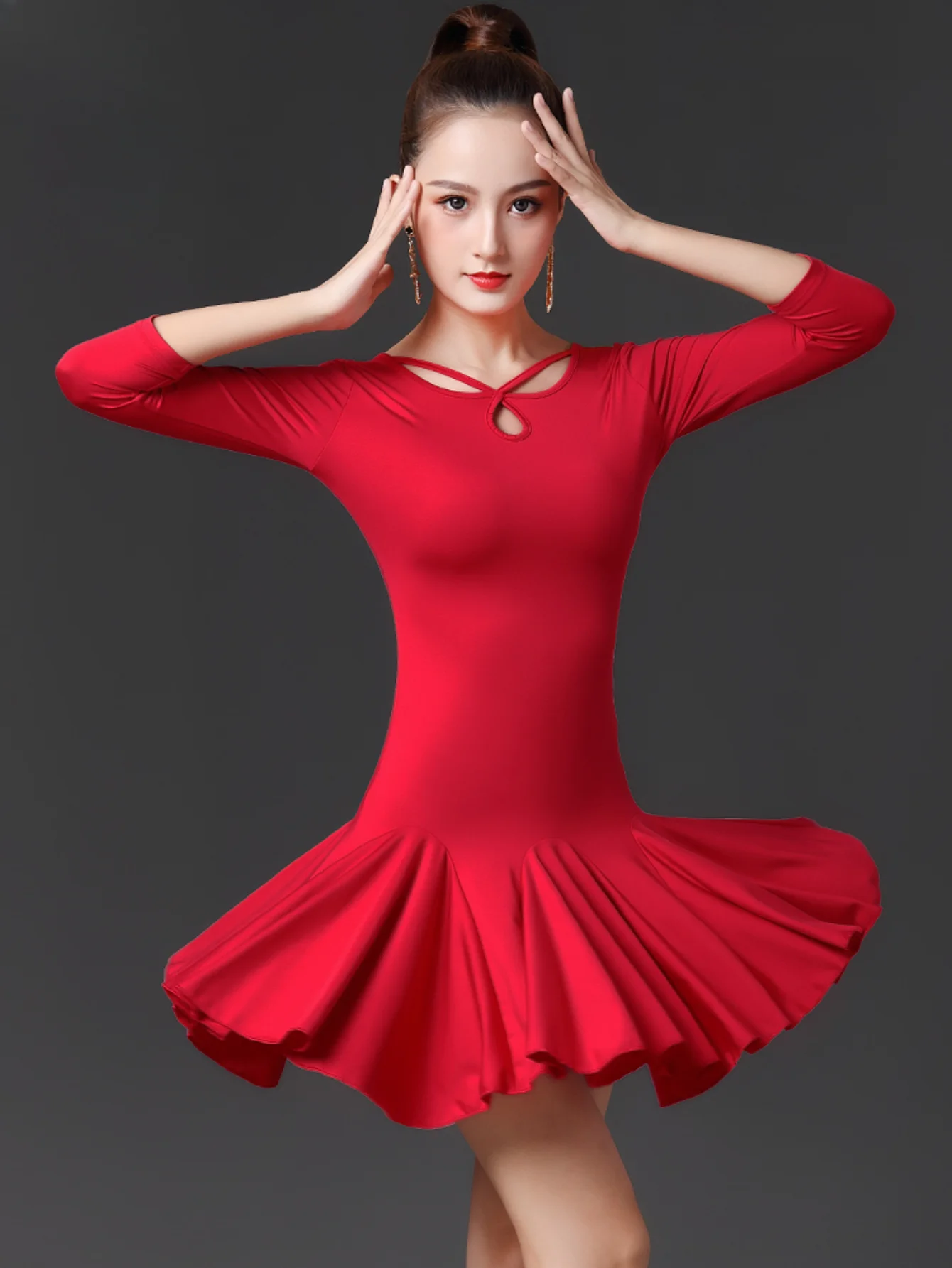Party Dresses Women's Dance Suit Samba Adult Performing Ballroom Tango Cha Cha Latin Womens Dresses New Long Sleeve Dance Wear
Party Dresses Women's Dance Suit Samba Adult Performing Ballroom Tango Cha Cha Latin Womens Dresses New Long Sleeve Dance Wear