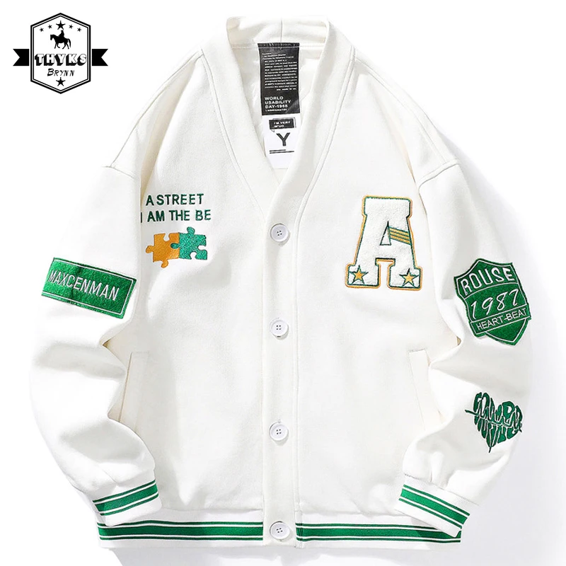 Korean Fashion Letter Embroidery Men Baseball Jacket Hip Hop Retro Jackets Spring Fall Woman Bomber Outwear Loose Streetwear
Korean Fashion Letter Embroidery Men Baseball Jacket Hip Hop Retro Jackets Spring Fall Woman Bomber Outwear Loose Streetwear