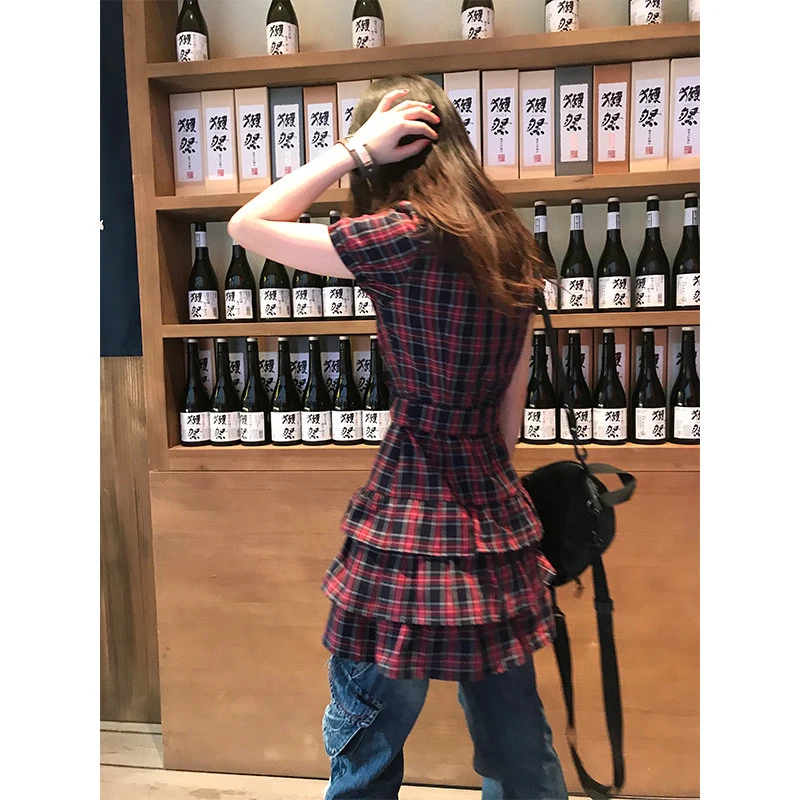 Женское мини-платье MEXZT Y2K в клетку, винтажное, с рюшами, в стиле Харадзюку, летнее, японский гранж-панк, облегающее, А-силуэт, Vestidos
Женское мини-платье MEXZT Y2K в клетку, винтажное, с рюшами, в стиле Харадзюку, летнее, японский гранж-панк, облегающее, А-силуэт, Vestidos