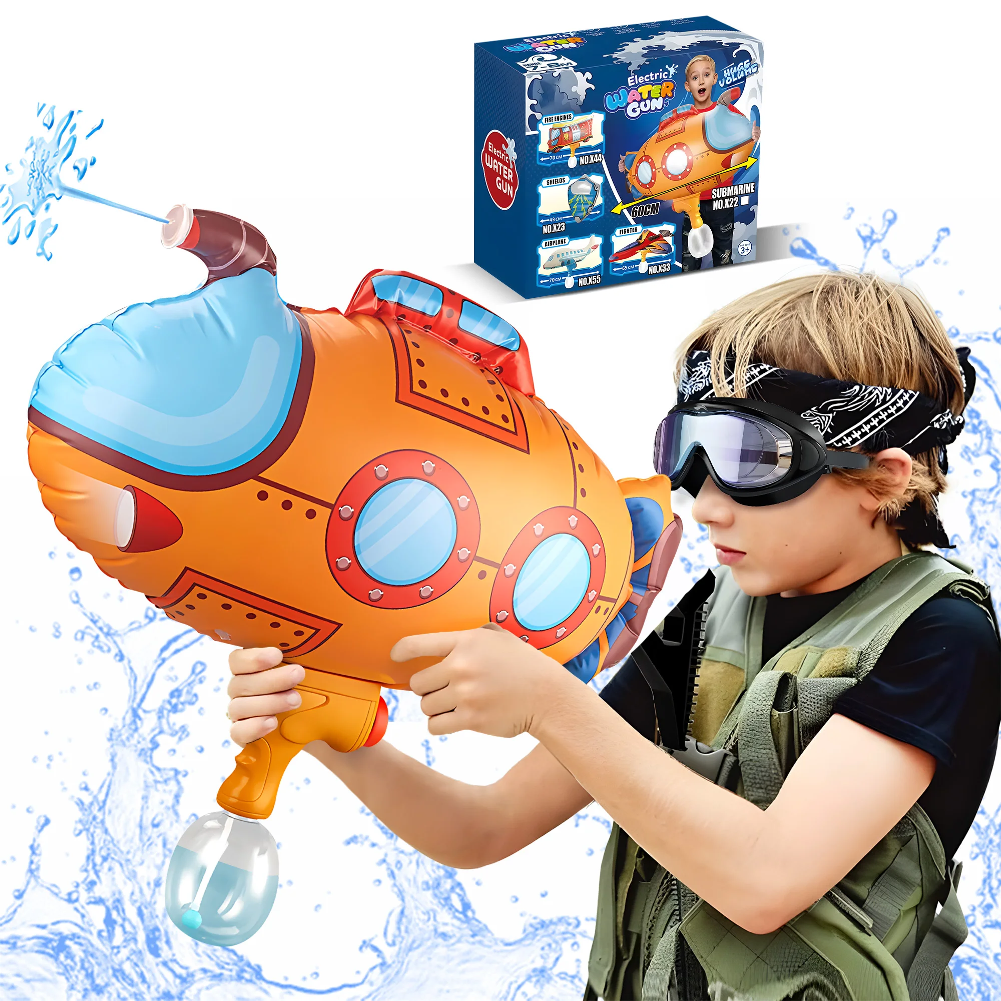 Water Guns for Kids, Inflatable Water Blaster for Hours of Water Play, Balloon Water Blaster Squirt Toy for Swimming Pool, Light Weight and Easy to Carry Water Toys for Boys Girls Outdoor Play
Water Guns for Kids, Inflatable Water Blaster for Hours of Water Play, Balloon Water Blaster Squirt Toy for Swimming Pool, Light Weight and Easy to Carry Water Toys for Boys Girls Outdoor Play