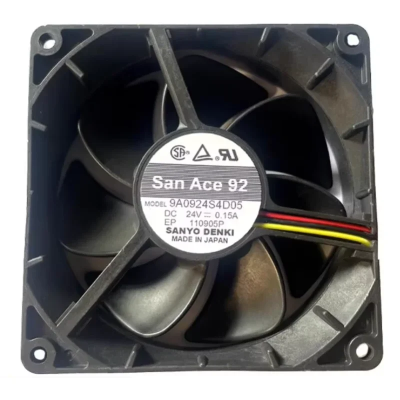SANYO DENKI 9A0924S4D05 DC 24V 0.15A 90x90x25mm 3-Wire Server Cooling Fan
SANYO DENKI 9A0924S4D05 DC 24V 0.15A 90x90x25mm 3-Wire Server Cooling Fan
