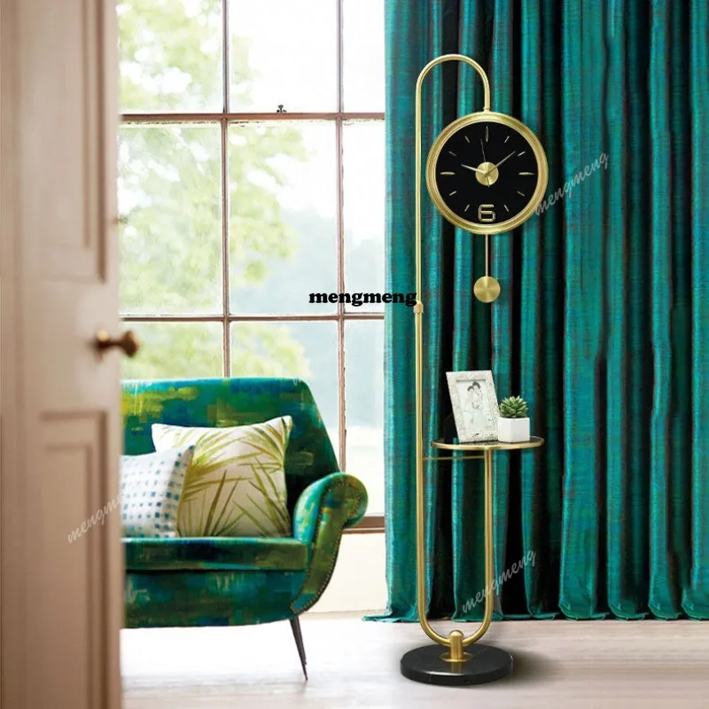 Floor clock living room household pure copper decorative vertical clock silent large clock
Floor clock living room household pure copper decorative vertical clock silent large clock