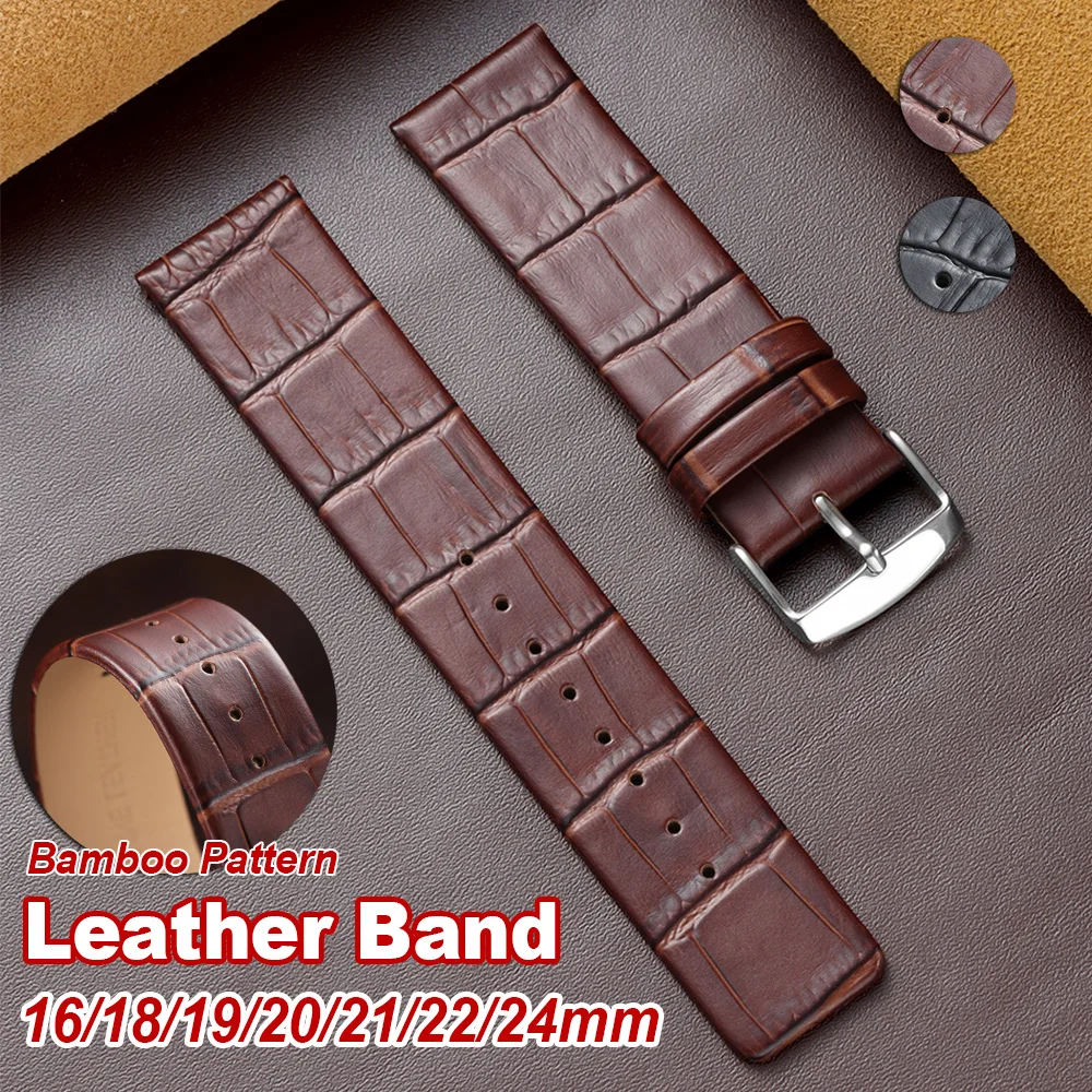 Brown Black Genuine Leather WatchBand 16mm 18mm 19mm 20mm 21mm 22mm 24mm Leather Watch Straps Men Women Ultra-Thin Soft Bracelet
Brown Black Genuine Leather WatchBand 16mm 18mm 19mm 20mm 21mm 22mm 24mm Leather Watch Straps Men Women Ultra-Thin Soft Bracelet