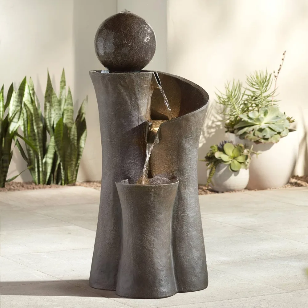Outdoor Floor Bubbler Water Fountain 39 1/2" High with LED Light Cascading for Garden Patio Yard Relaxation Exterior Balcony
Outdoor Floor Bubbler Water Fountain 39 1/2" High with LED Light Cascading for Garden Patio Yard Relaxation Exterior Balcony