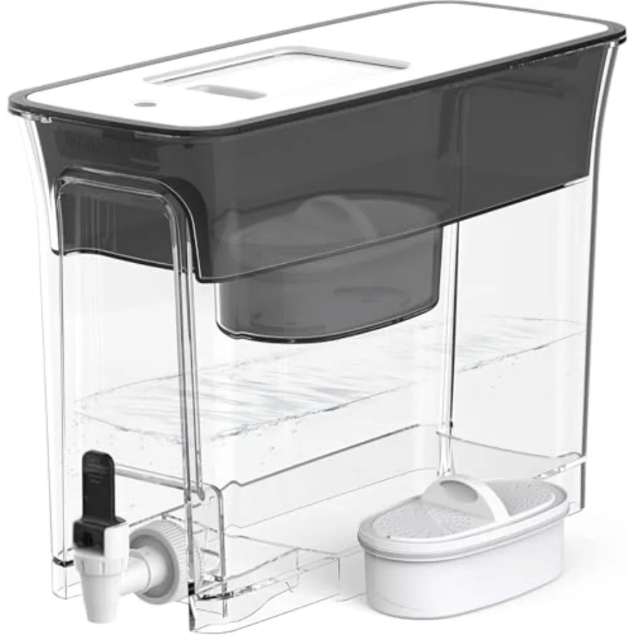 WFD-40L Water Filter Dispenser, 35-Cup Slim Water Filter Pitcher, Large Capacity, 200-Gallon Long-Life, Reduces Chlorine, PFOA/
WFD-40L Water Filter Dispenser, 35-Cup Slim Water Filter Pitcher, Large Capacity, 200-Gallon Long-Life, Reduces Chlorine, PFOA/