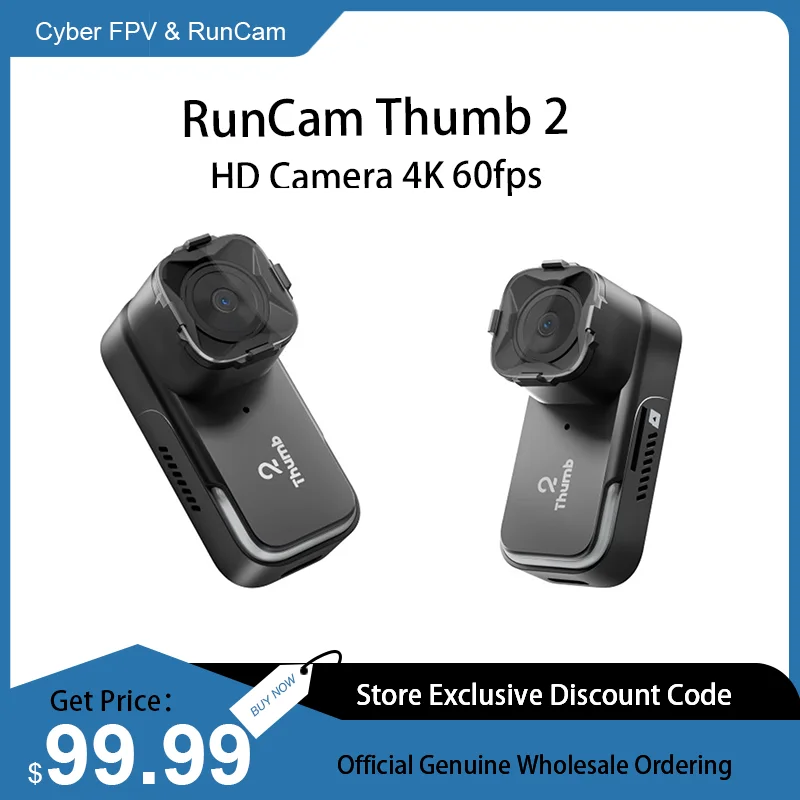 RunCam Thumb 2 HD камера 4K 60 кадров в секунду 4K экшн-камера модель самолета камера для FPV дрона
RunCam Thumb 2 HD камера 4K 60 кадров в секунду 4K экшн-камера модель самолета камера для FPV дрона