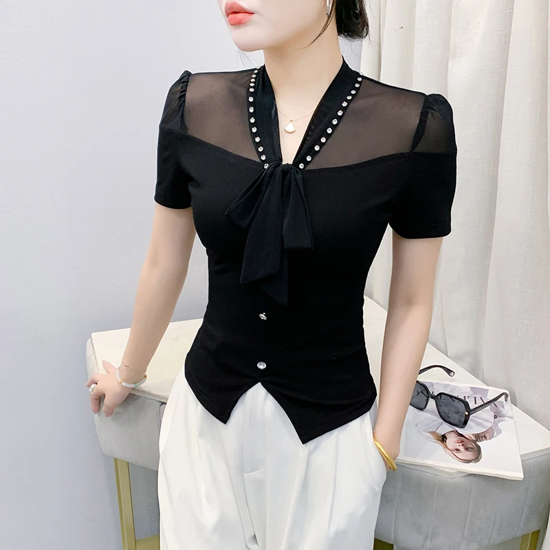 Black,Summer,Korean,Style,Mesh,T-Shirt,Women,Chic,Sexy,Back,V-Neck,Lace up,Diamonds,Butterfly,Tops,Short Sleeve,Tees,New,549006
Black,Summer,Korean,Style,Mesh,T-Shirt,Women,Chic,Sexy,Back,V-Neck,Lace up,Diamonds,Butterfly,Tops,Short Sleeve,Tees,New,549006