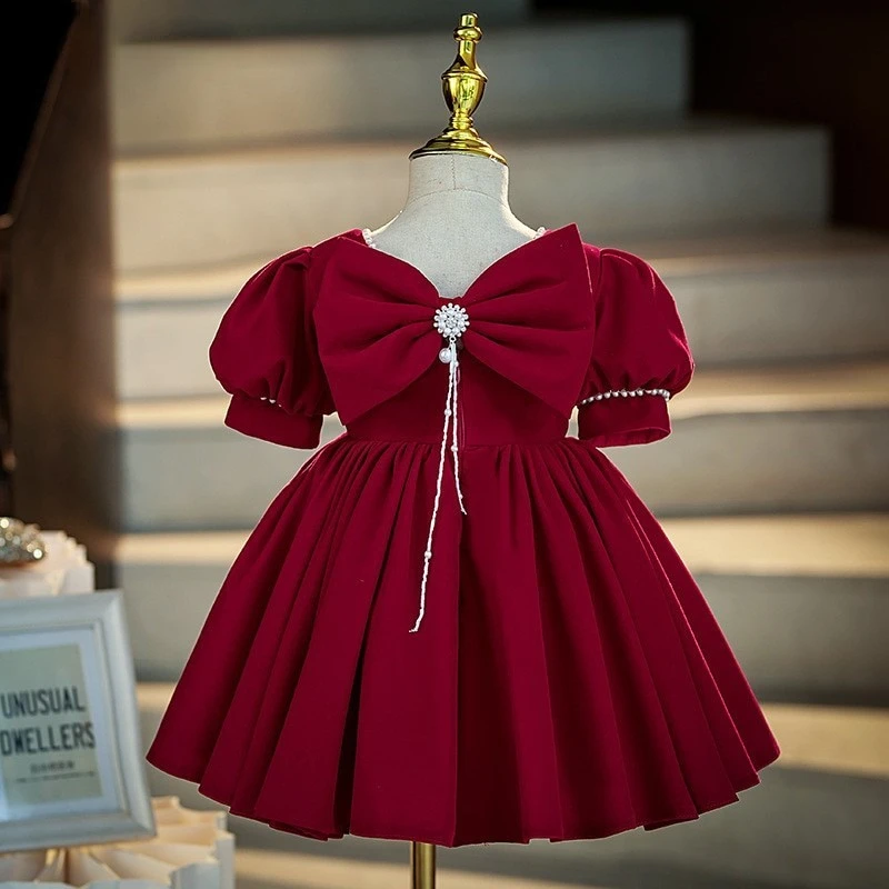 Girl Puff Sleeve Gold Velvet Pearl Beading Dress Infant Toddler Children Vestido Christmas Party Princess Clothes 1-10Y Baby
Girl Puff Sleeve Gold Velvet Pearl Beading Dress Infant Toddler Children Vestido Christmas Party Princess Clothes 1-10Y Baby
