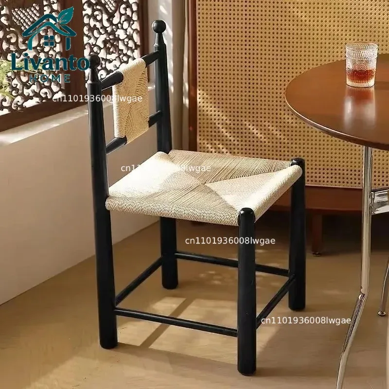 Solid Wood Living Room Dining Chair Backrest Rattan Breathable Dining Chair Study Office Chair Retro Furniture
Solid Wood Living Room Dining Chair Backrest Rattan Breathable Dining Chair Study Office Chair Retro Furniture
